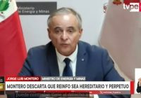 Ministro Jorge Montero: Reglamento de la Ley 32213 “no establece ningún REINFO hereditario”